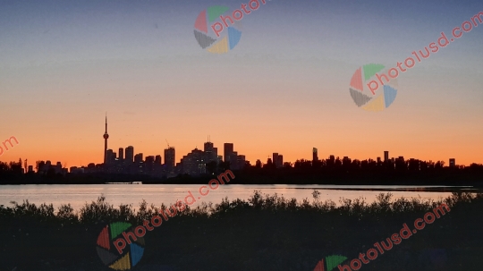 Toronto City Skyline and Lake Ontario